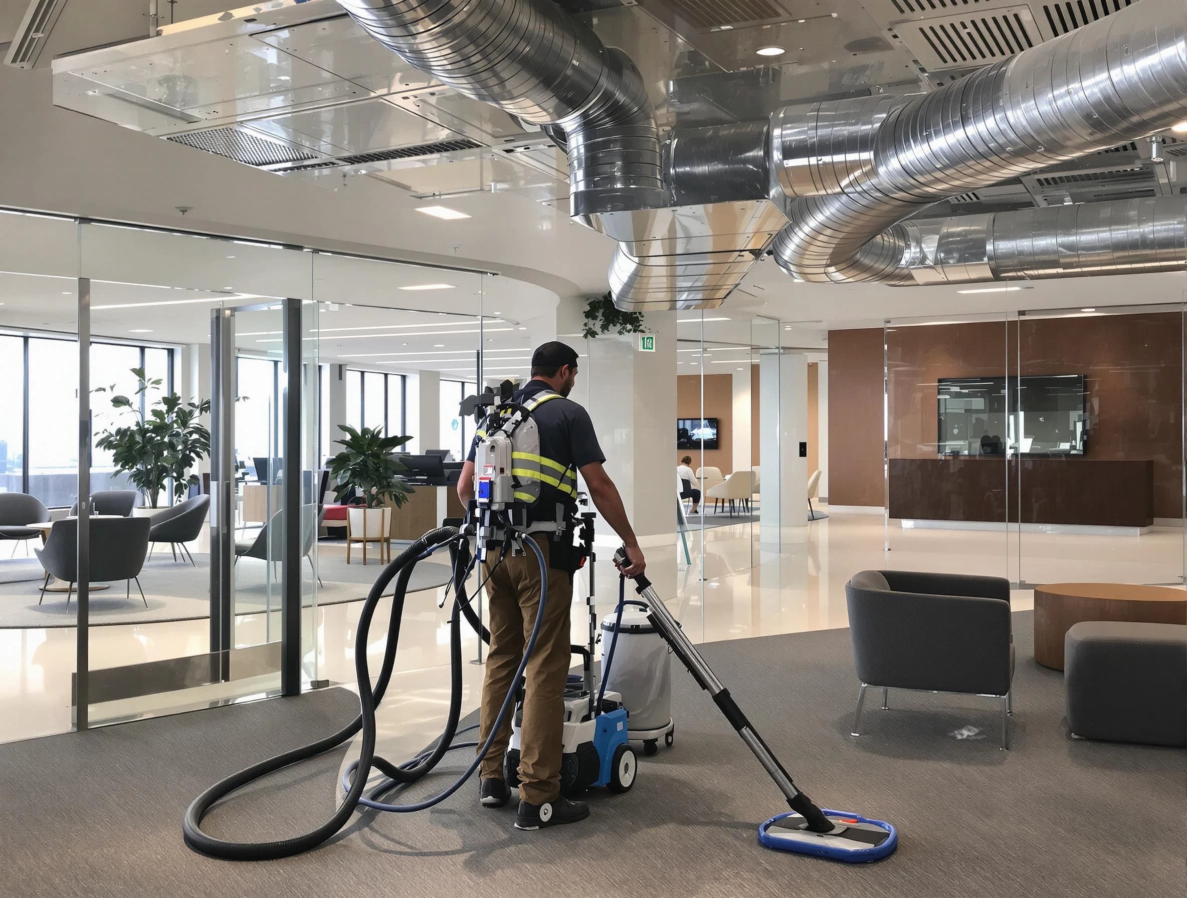 Commercial duct cleaning service by Manchester Air Duct Cleaning in Manchester