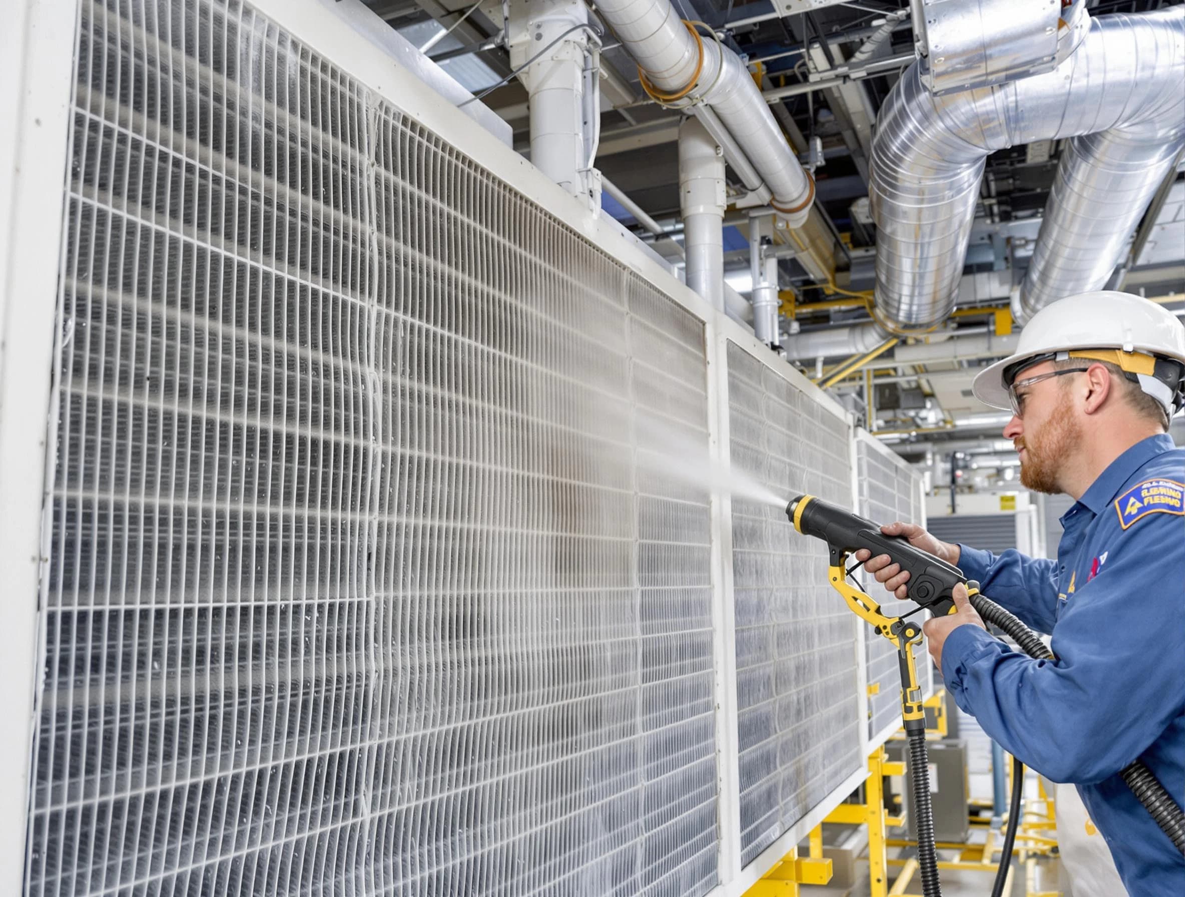 Professional commercial coil cleaning by Manchester Air Duct Cleaning in Manchester