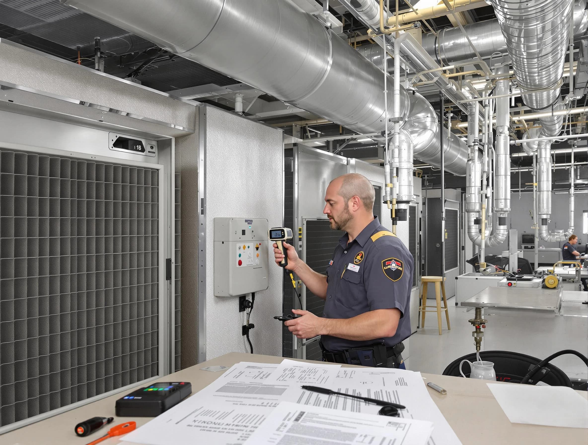 Professional filter system inspection by Manchester Air Duct Cleaning in Manchester