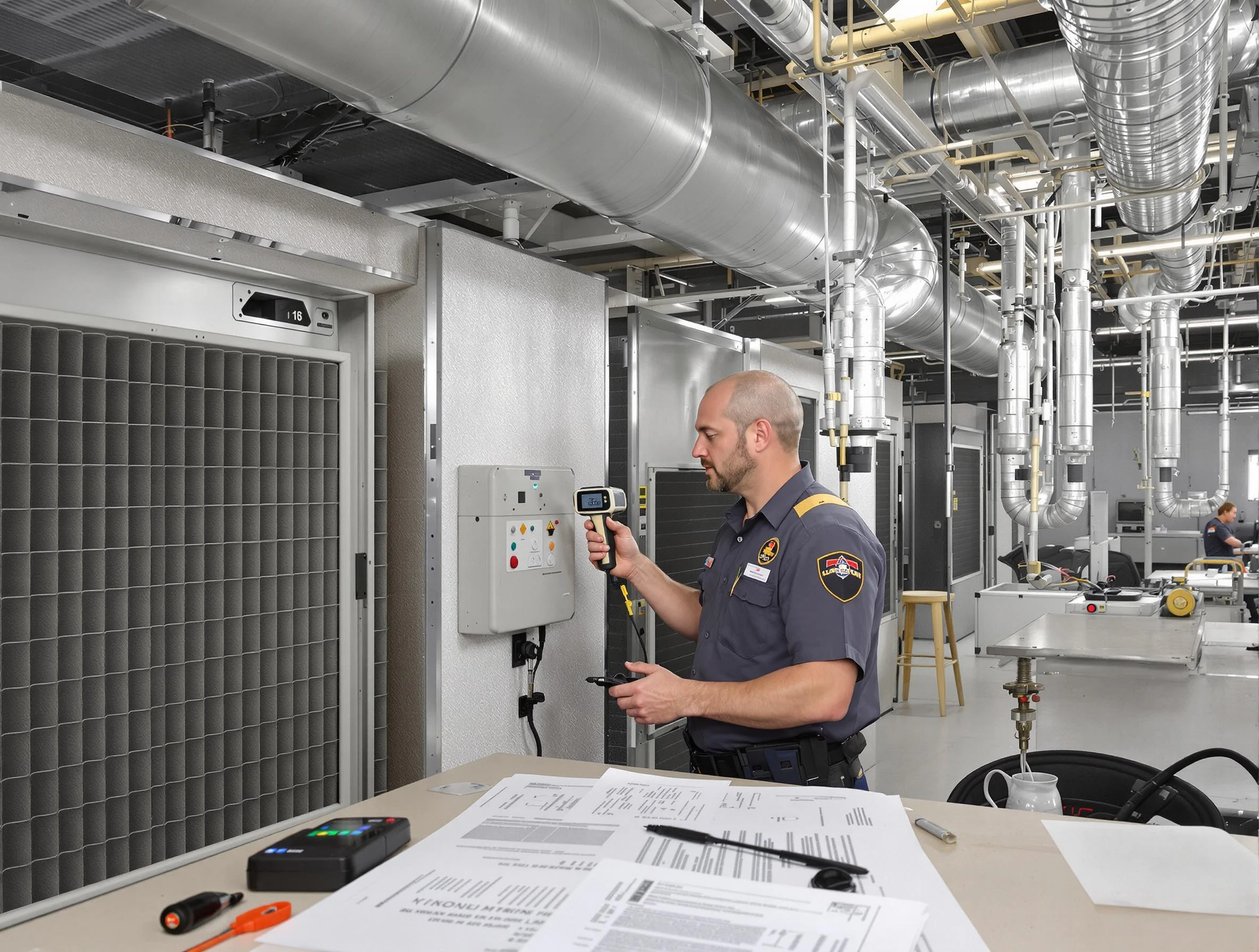 Professional filter system inspection by Manchester Air Duct Cleaning in Manchester