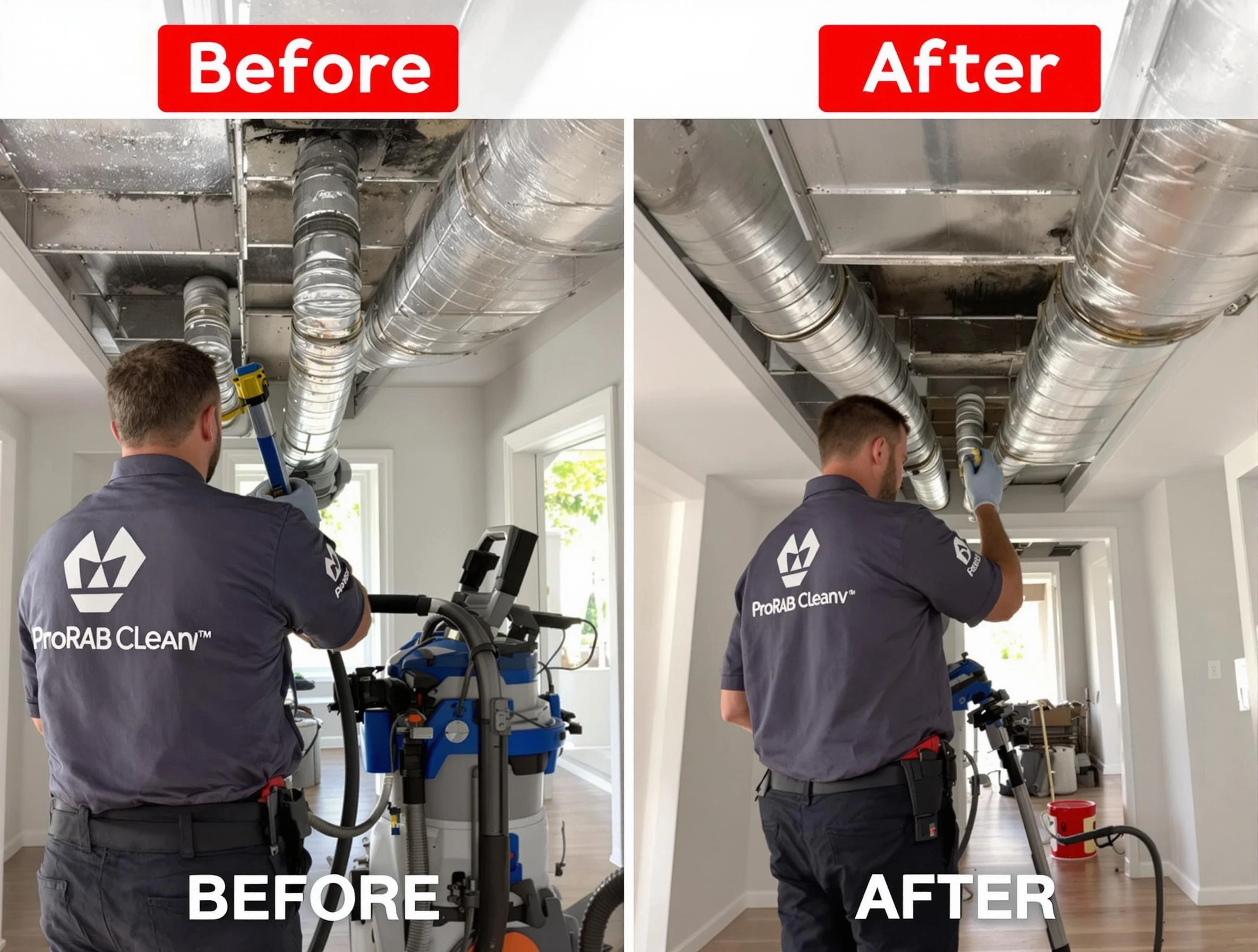 Manchester Air Duct Cleaning expert performing thorough residential duct cleaning in a Manchester home